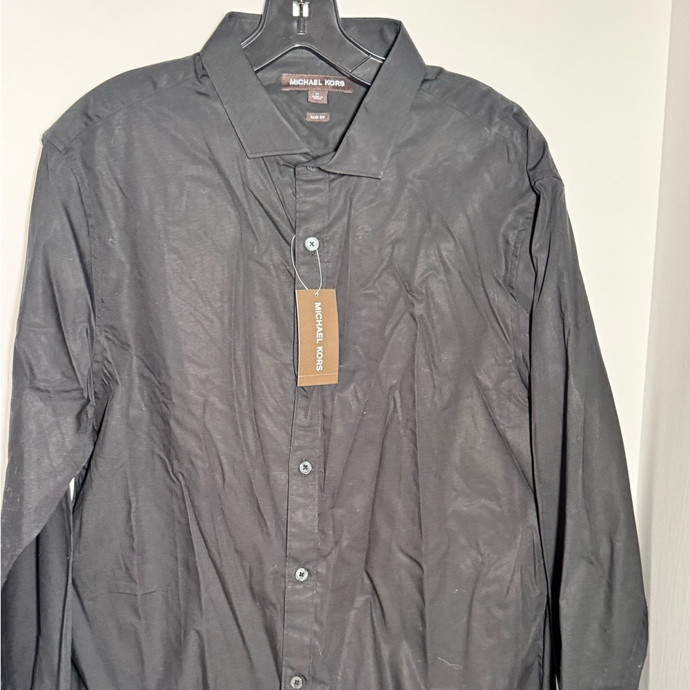 Michael Kors Black Casual Button Down Shirt